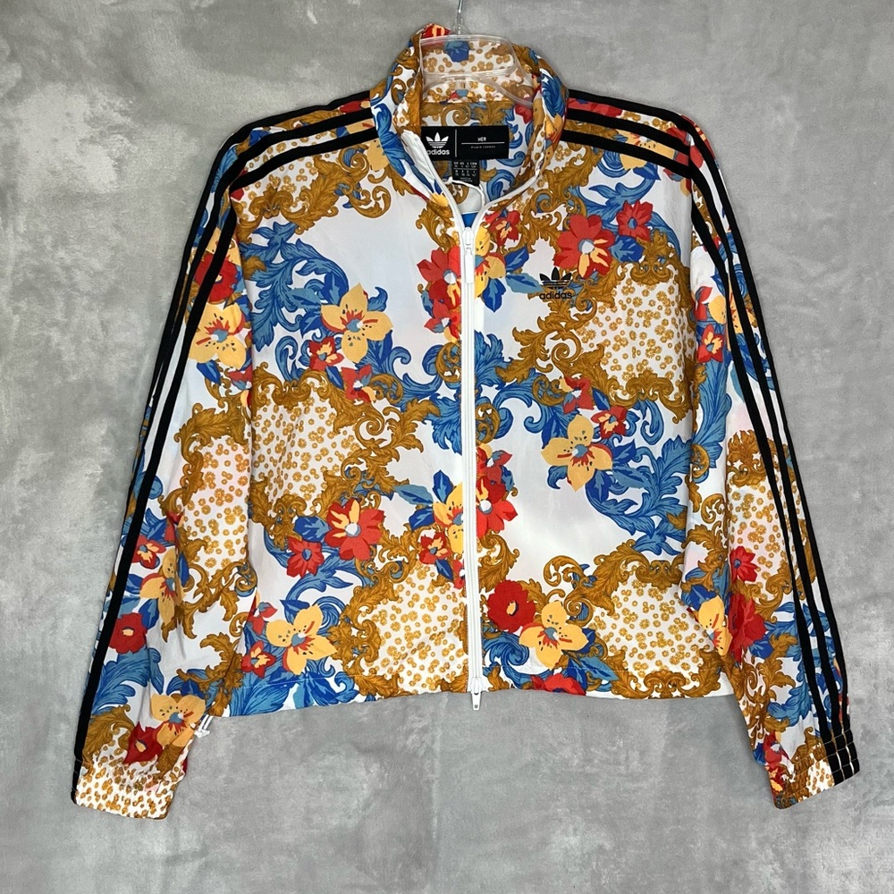 Adidas Originals HER Studio London Track Jacket Womens Small Multicolored Logo